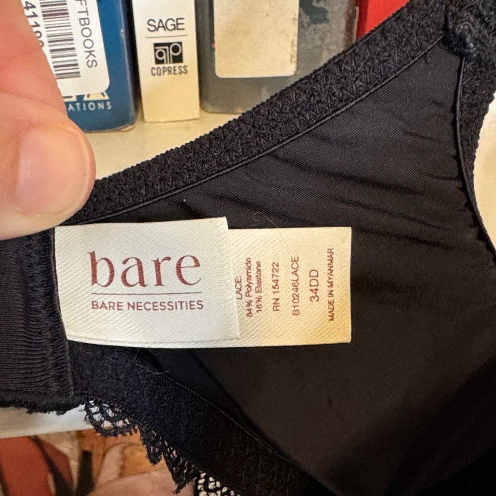 Bare Necessities Wireless Black Bra - image 2